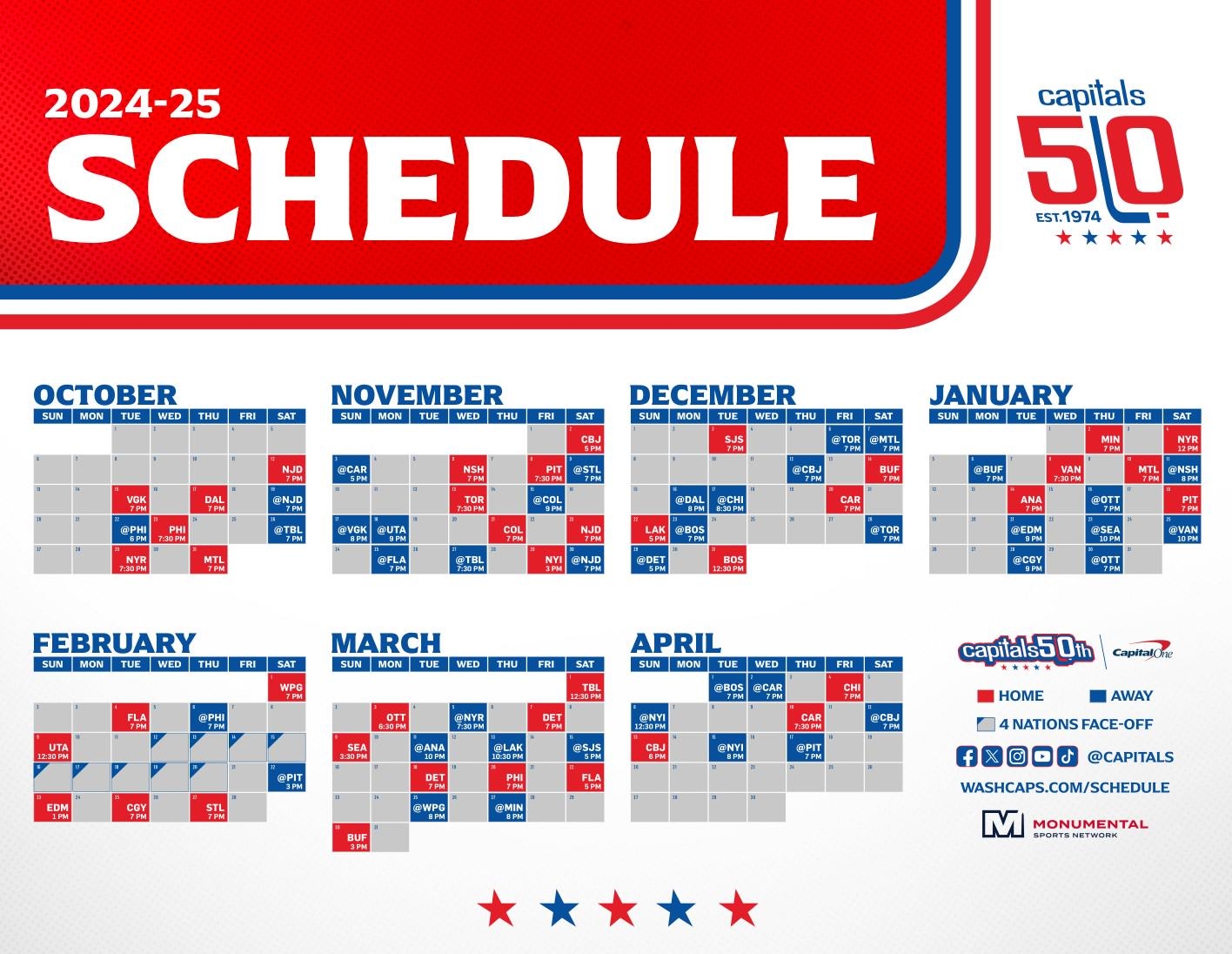 Caps Schedule 2026 Calendar Printable Caps Schedule 2026 Calendar Printable