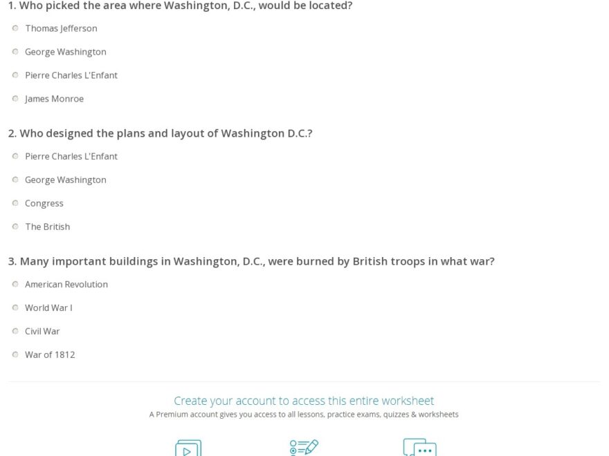 Washington D C Quiz amp Worksheet For Kids Study