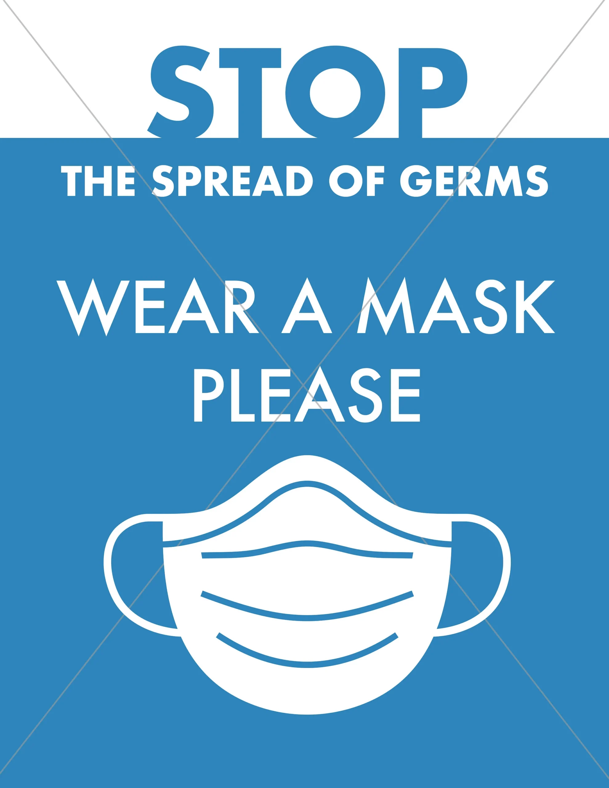 Wear A Mask Sign Printable INSTANT DOWNLOAD Please Wear A Mask 