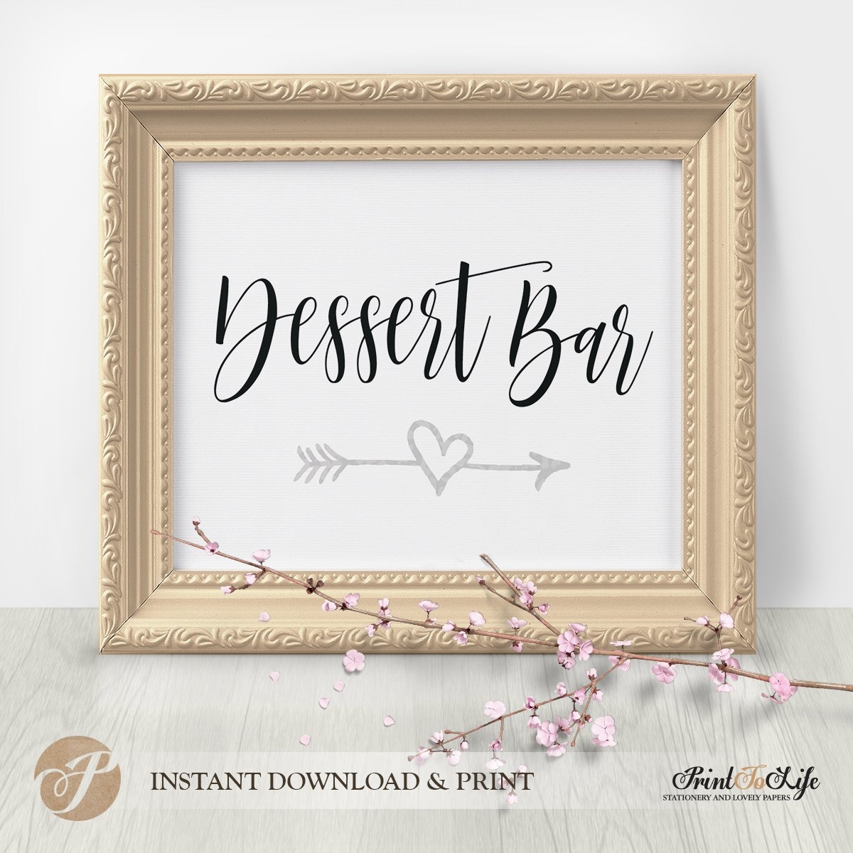 Wedding Dessert Sign Dessert Bar Table Sign Printable Template Wedding Dessert Sign Dessert Bar Table Sign Printable Template