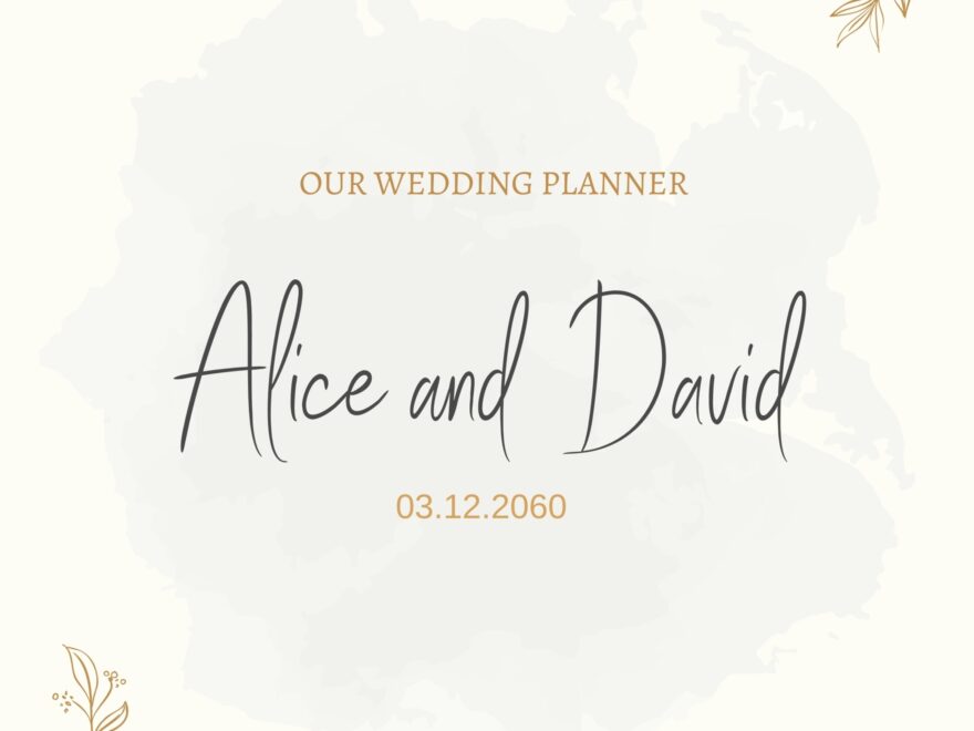 Wedding Planner Cover In PDF Word Download Template