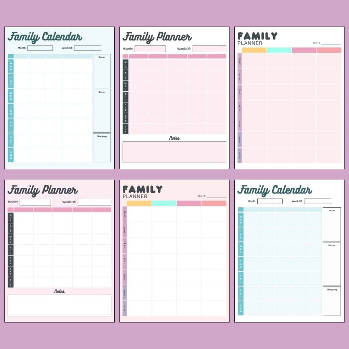 Family Planner Printable Free Family Planner Printable Free