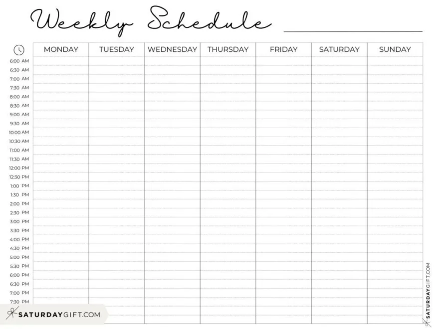 Weekly Planner Printable 39 Cute Free Weekly Calendar Templates