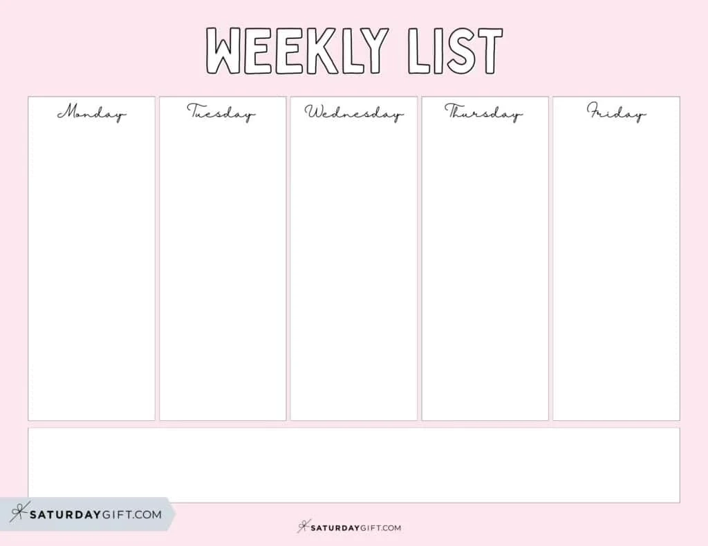 Weekly Planner Printable 39 Cute Free Weekly Calendar Templates Weekly Planner Printable 39 Cute Free Weekly Calendar Templates