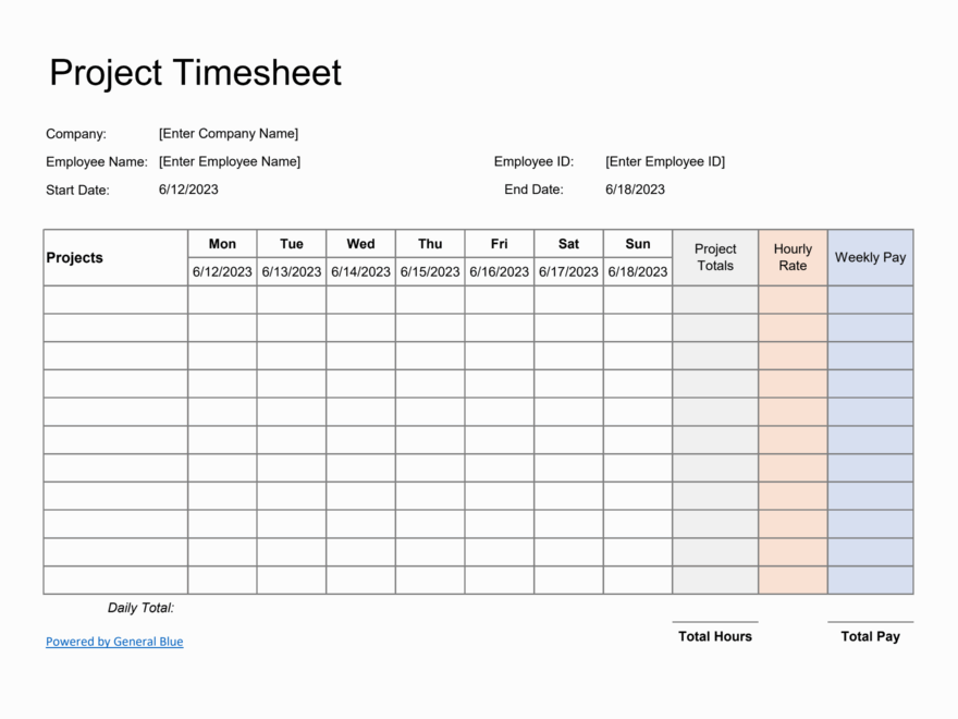 weekly timesheet templates