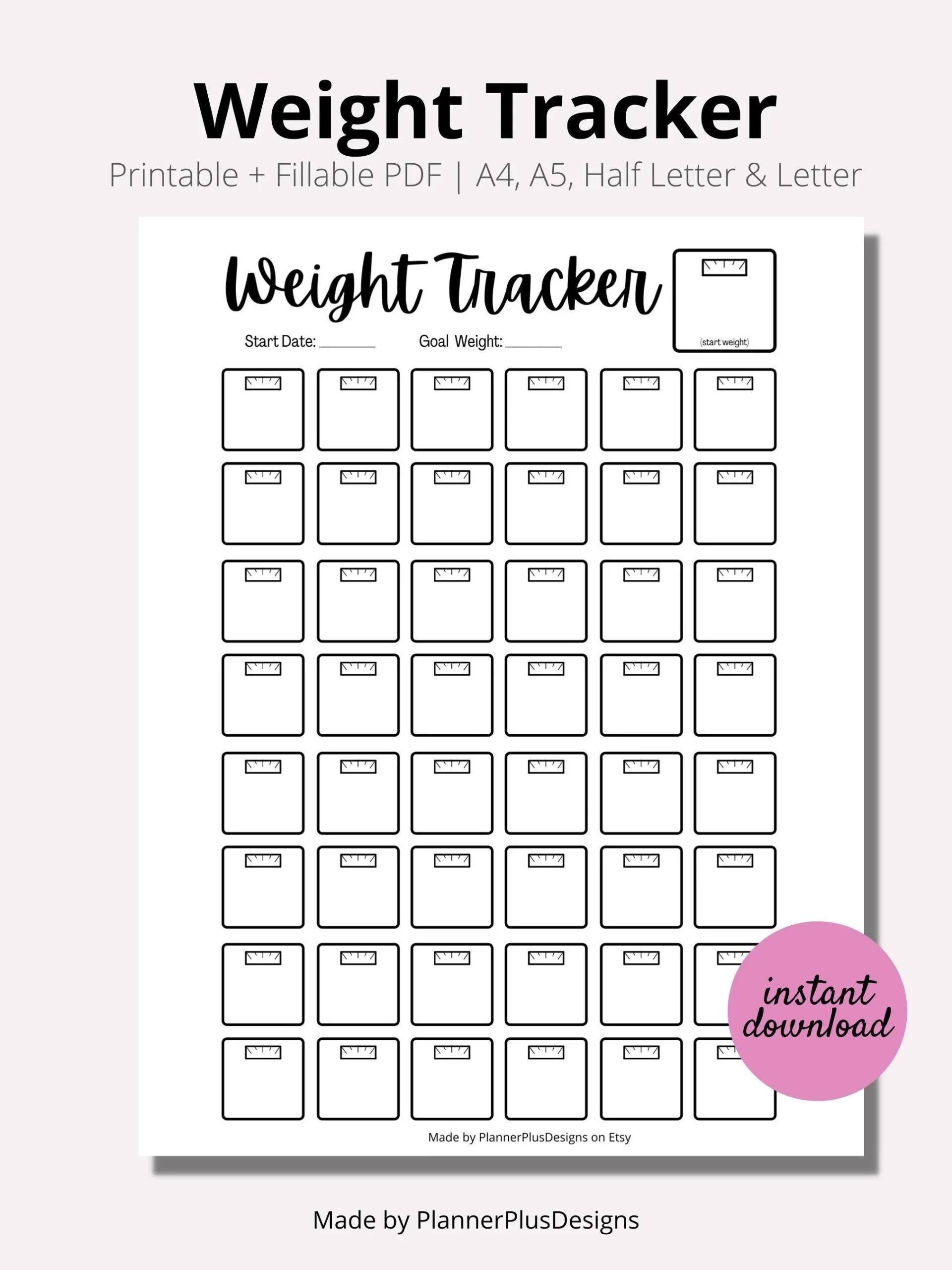 Weight Loss Chart Printables