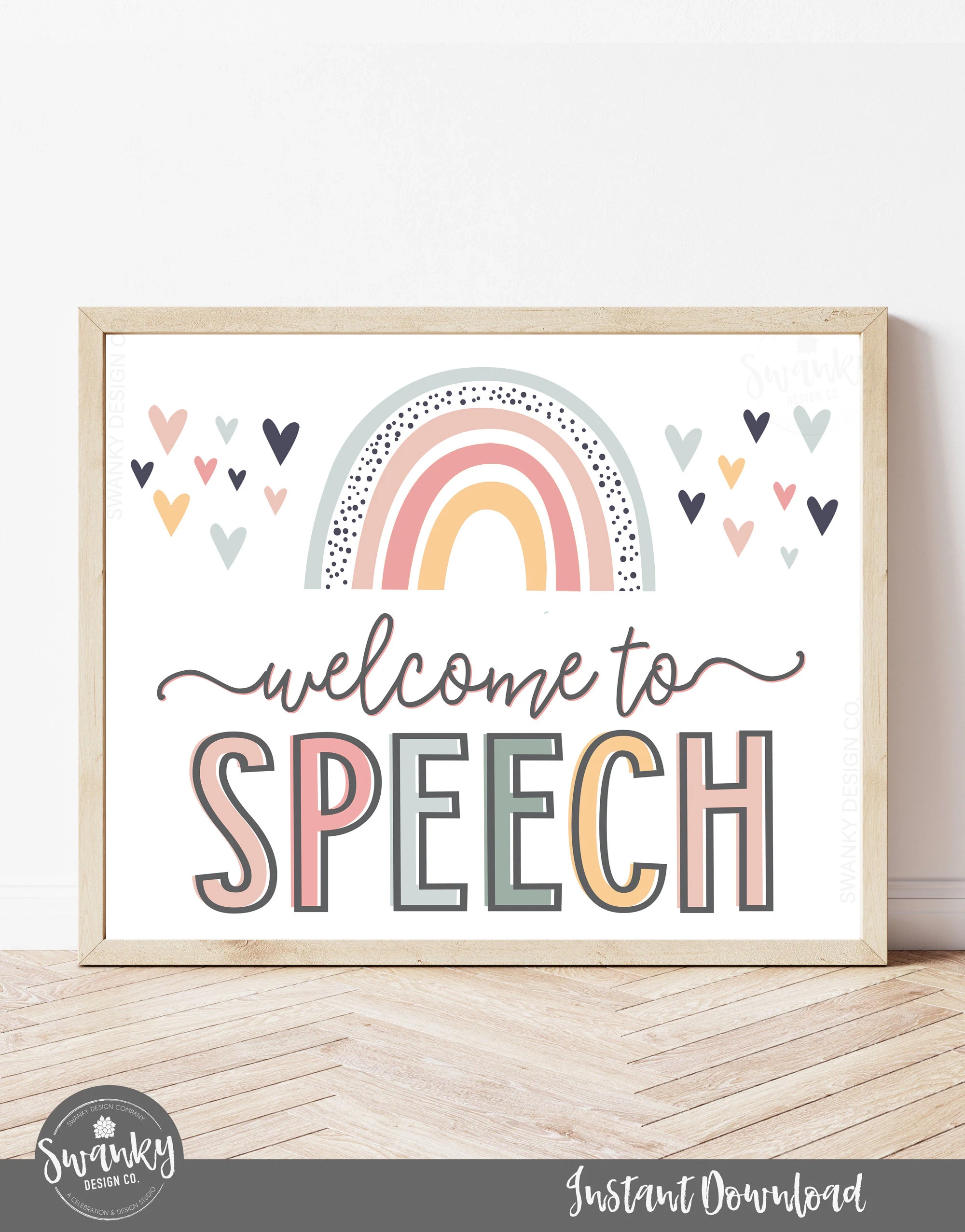 Willkommen Bei Speech Sign Printable Boho Speech Class Decor Willkommen Bei Speech Sign Printable Boho Speech Class Decor