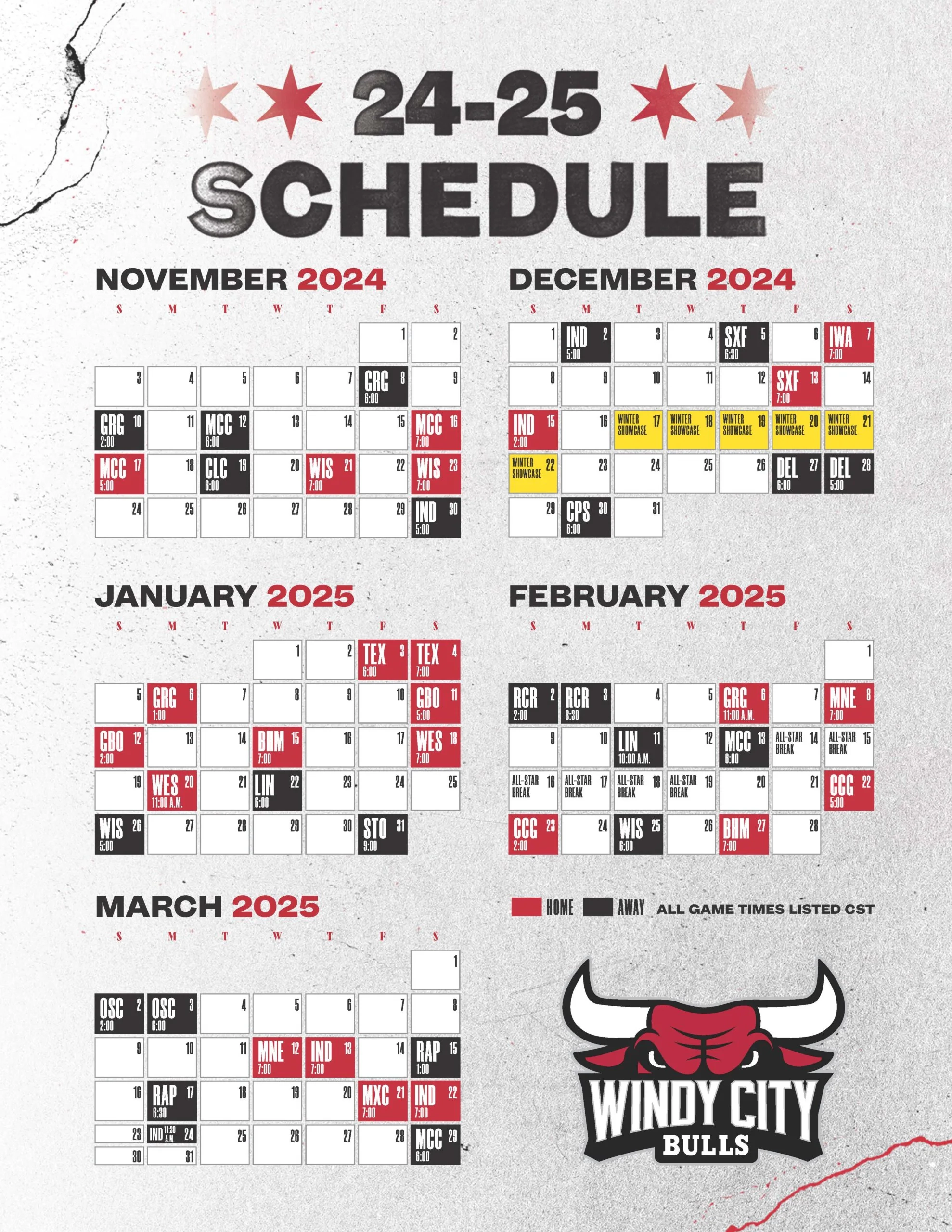 Windy City Bulls Announce 2025 26 Season Schedule Windy City Bulls