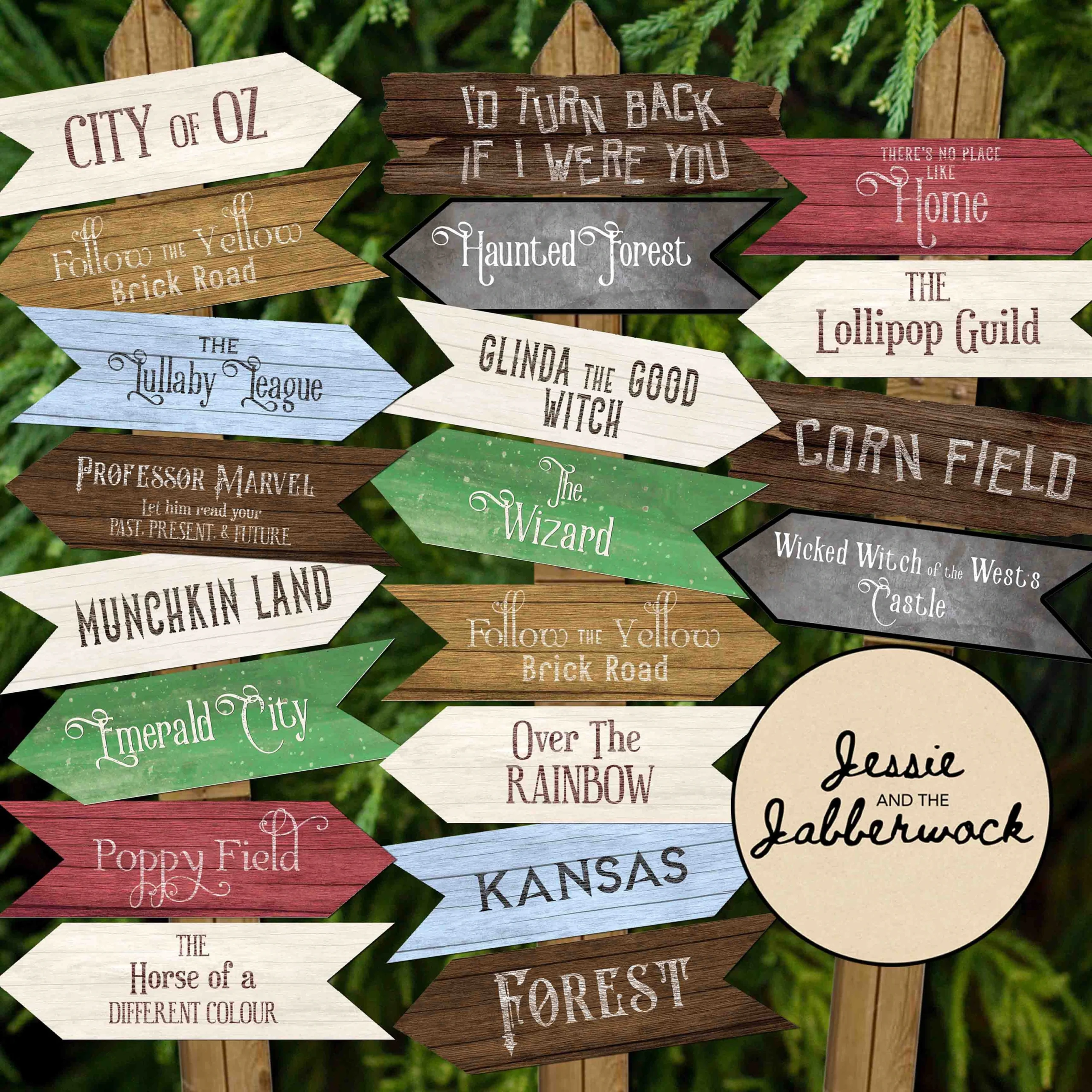 Wizard Of Oz Directional Signs Party Pack Printable Follow The Wizard Of Oz Directional Signs Party Pack Printable Follow The