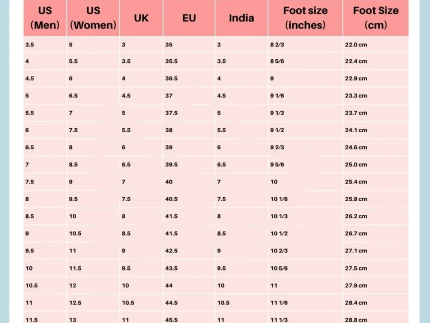 Womens Printable Shoe Sizer Size Conversion Chart Asos Women amp 039