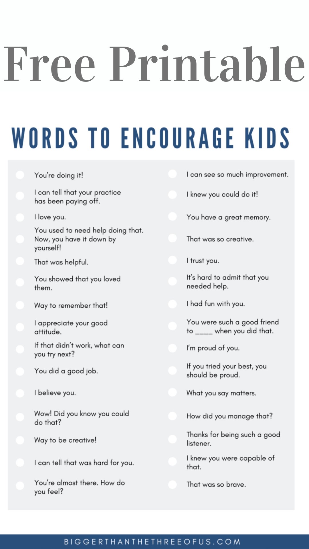 Words Of Encouragement For Kids Bigger Than The Three Of Us Words Of Encouragement For Kids Bigger Than The Three Of Us