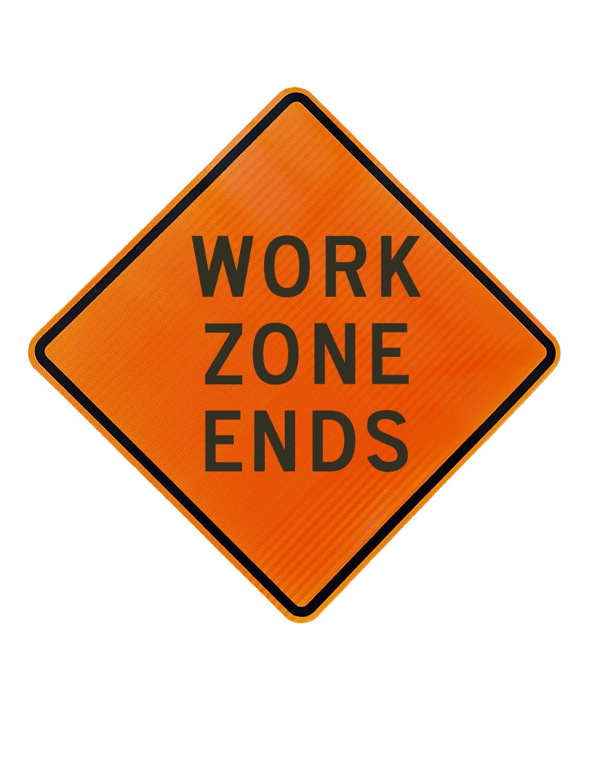 Work Zone Ends Sign RS COR 36 WRKZNEND Traffic Safety Store Work Zone Ends Sign RS COR 36 WRKZNEND Traffic Safety Store