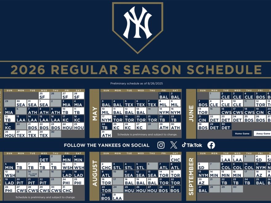 Yankees Printable Schedule New York Yankees