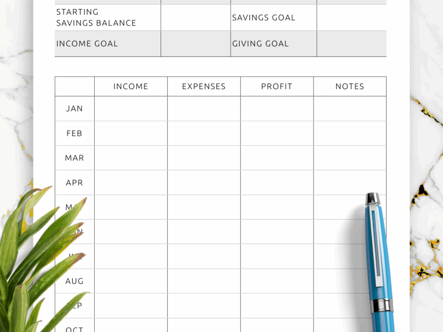 Yearly Budget Summary Template Track Finances With Clarity