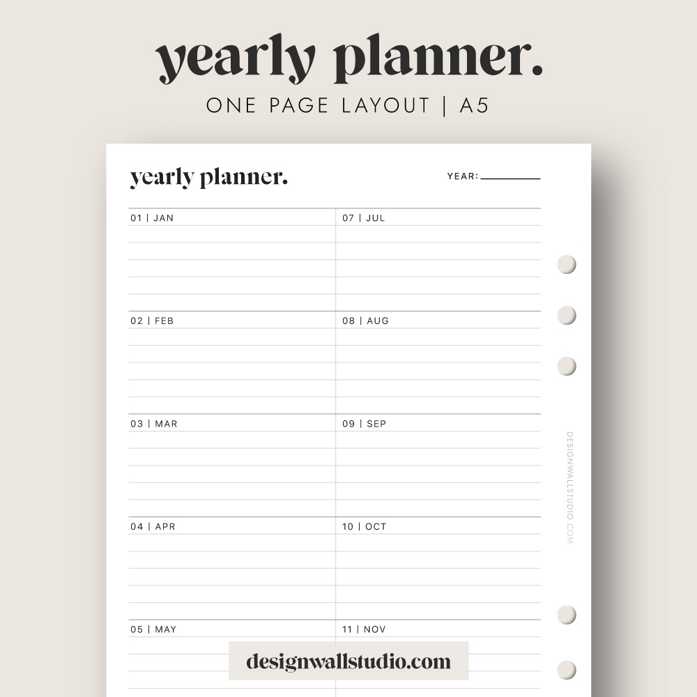 Free Planner A5 Printables