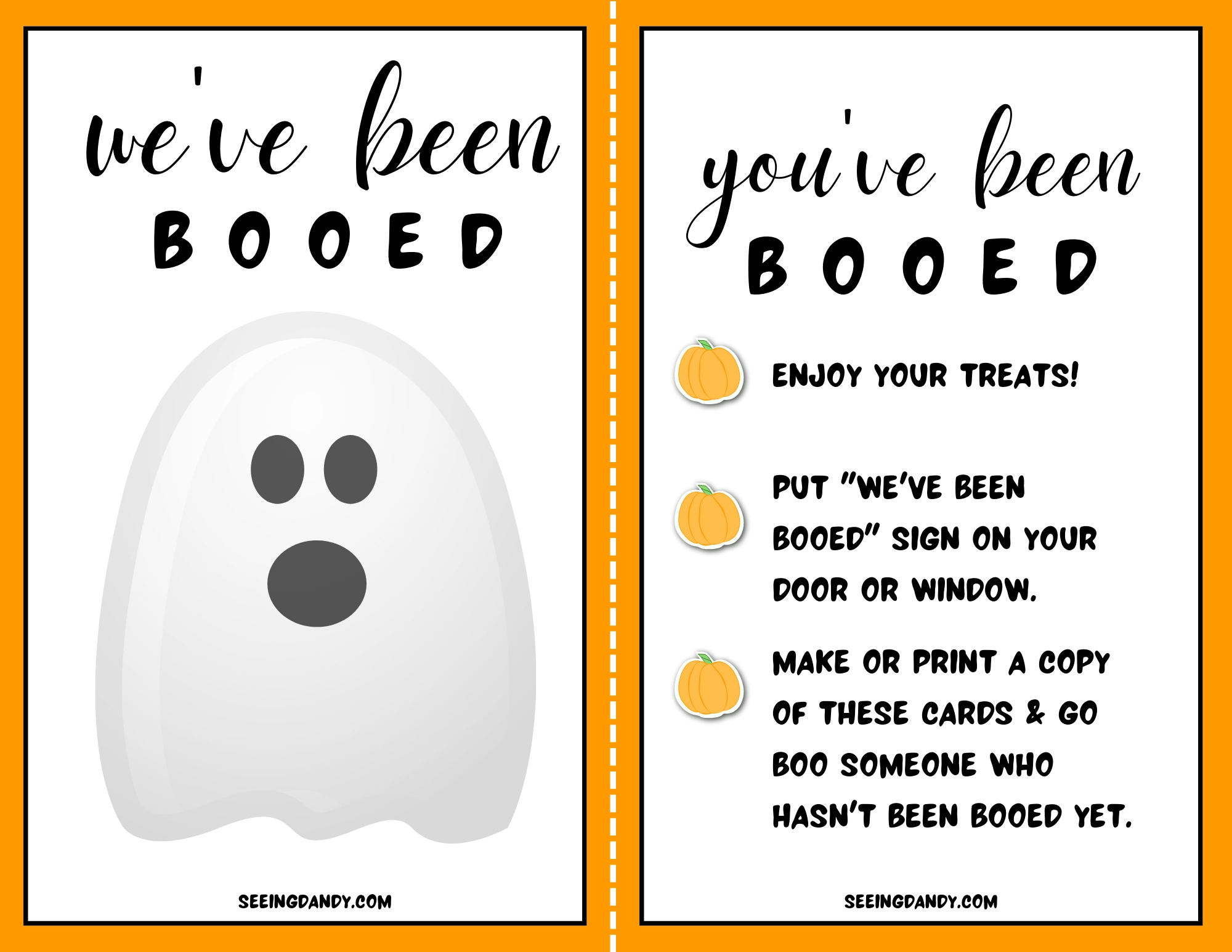 Youve Been Booed Printable Sign Printable Party Favors Youve Been Booed Printable Sign Printable Party Favors